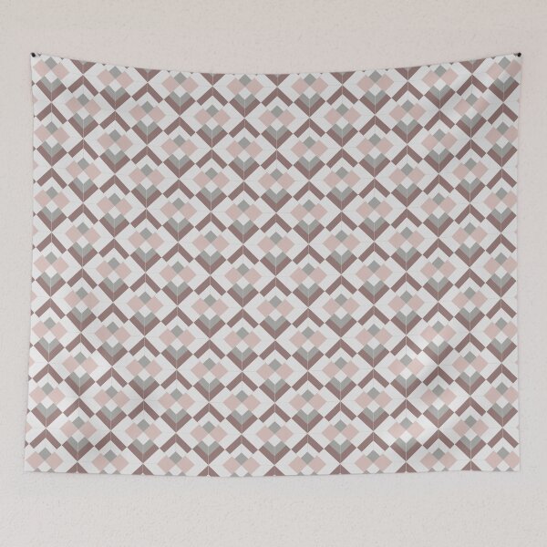 Item preview, Diseño de cuadrados geométricos rosa y gris designed and sold by shadowbright.