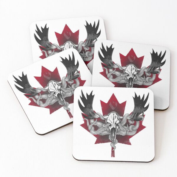 Item preview, Moose Skull and Octopus Black and White designed and sold by Vancity Printees.
