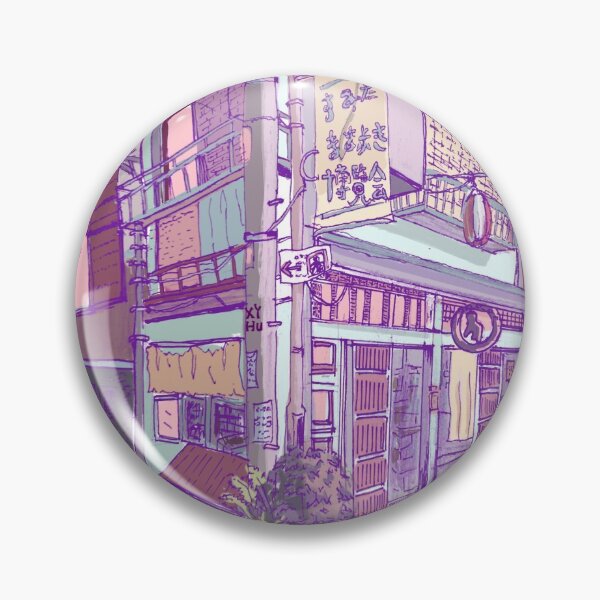 Item preview, Handdrawn Street in Tokyo Pink designed and sold by pet-persona.