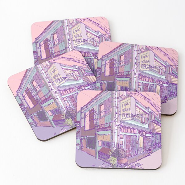 Item preview, Handdrawn Street in Tokyo Pink designed and sold by pet-persona.