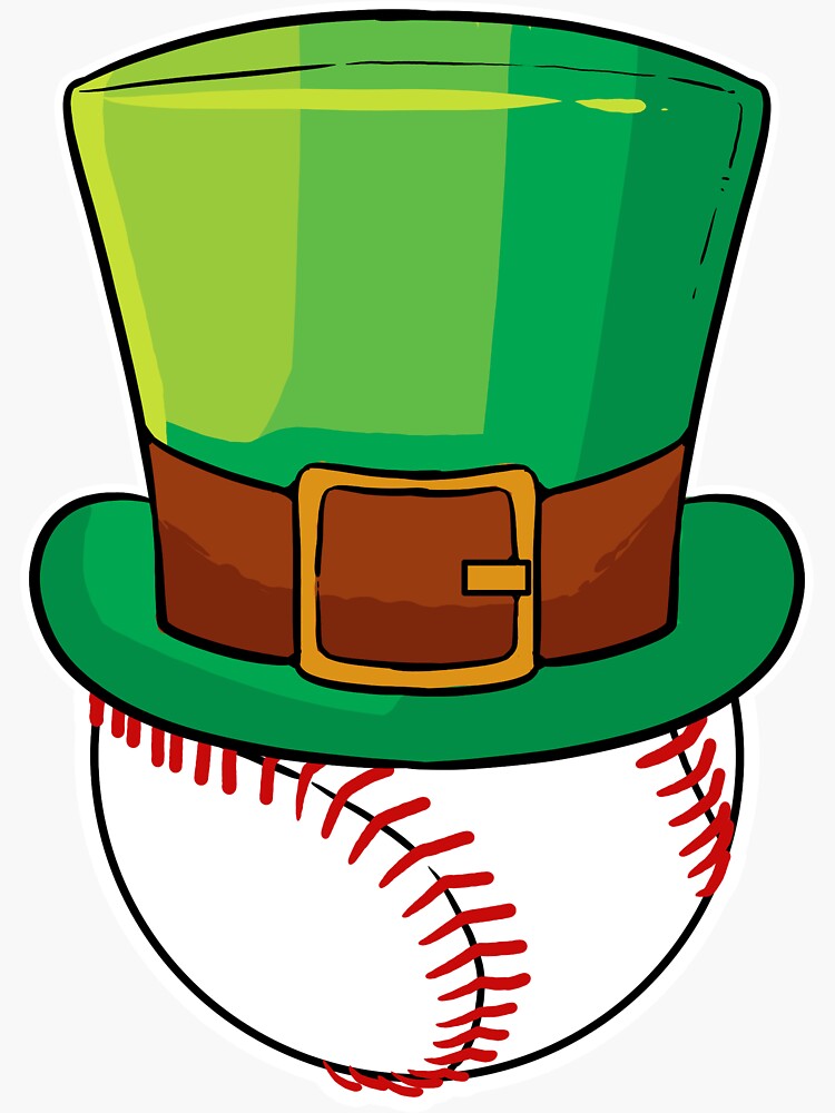 Baseball Leprechaun Goblin St Patricks Day Present' Sticker