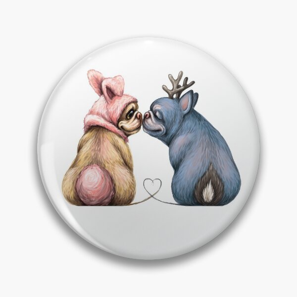 Item preview, Bulldogs Couple Art designed and sold by loveislovestore.