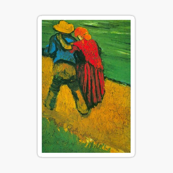 'Two Lovers' by Vincent Van Gogh (Reproduction) Sticker