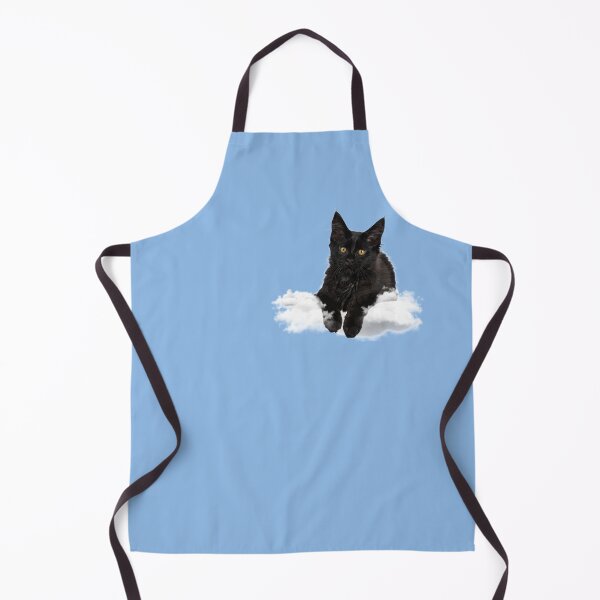 Artikelvorschau, Katze auf Wolken (schwarze Katze) entworfen und verkauft von leBoosh-Designs.