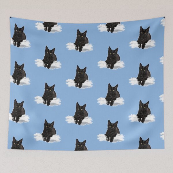 Item preview, Cat On Clouds (Black Cat) designed and sold by leBoosh-Designs.