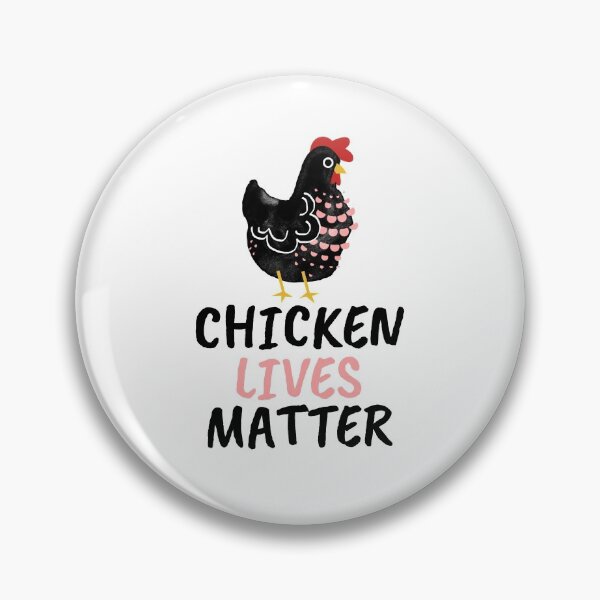 Item preview, Chicken Lives Matter- funny vegan and vegetarian chicken design black and pink designed and sold by katiekendall.