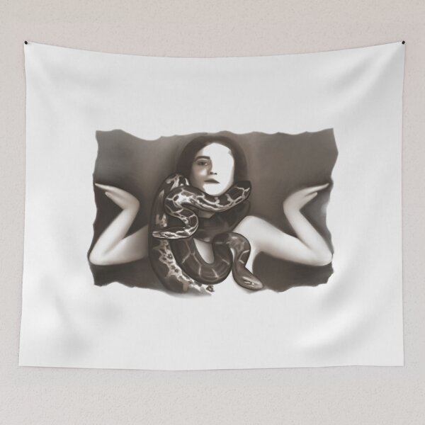 Item preview, Snake Charmer | Black and White | Digital Painting designed and sold by Aryeh Studio.