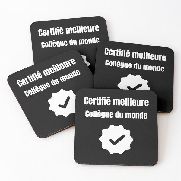 CERTIFIÉ MEILLEUR COLLÈGUE DU MONDE' Autocollant