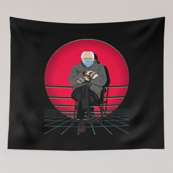 Item preview, Bernie Sanders Mittens Meme Funny Politics Democrat Socialism designed and sold by sillyquestions.