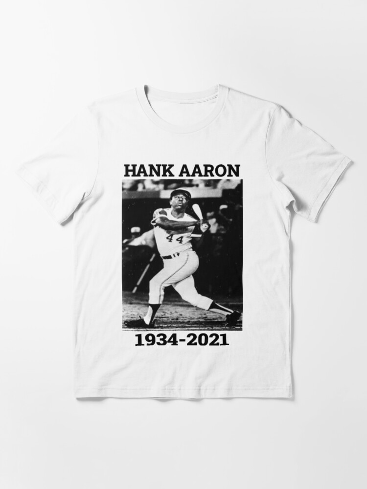 HAMMERIN HANK THE HOME RUN 755 SHIRT, OLD SCHOOL ATLANTA BASEBALL HANK  AARON SHIRT  Essential T-Shirt for Sale by ProSosh