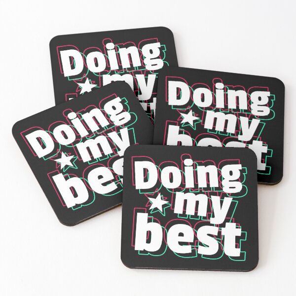 Item preview, Doing My Best Cool Retro Neon Inspirational Motivational Quote Cute designed and sold by sillyquestions.