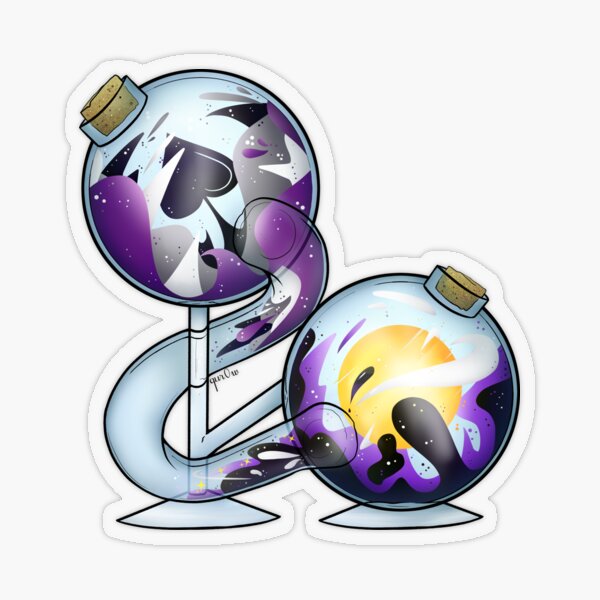 Asexual And Non-Binary Pride Potion Transparent Sticker