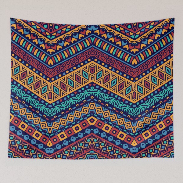 Item preview, Colorful ethnic floral pattern designed and sold by diPazzo.