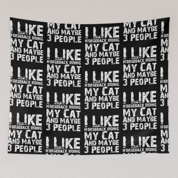 Item preview, I Like Horseback riding My Cat And Maybe Three People Funny Cat Lovers  designed and sold by Akmloza.