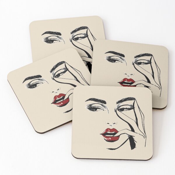 Item preview, #90- Sexy, modern and minimalist woman's face - Kook Art designed and sold by KookArt.