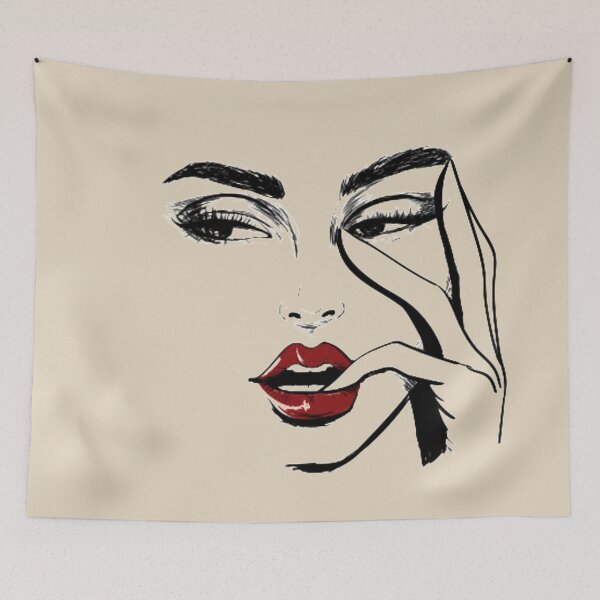 Item preview, #90- Sexy, modern and minimalist woman's face - Kook Art designed and sold by KookArt.