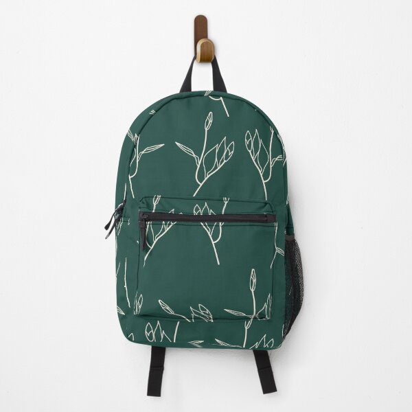 Item preview, Line Art Flowers, Forest Green Pattern designed and sold by technicolorable_art.