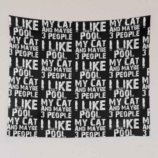 Item preview, I Like Pool My Cat And Maybe Three People Funny Cat Lovers  designed and sold by Akmloza.