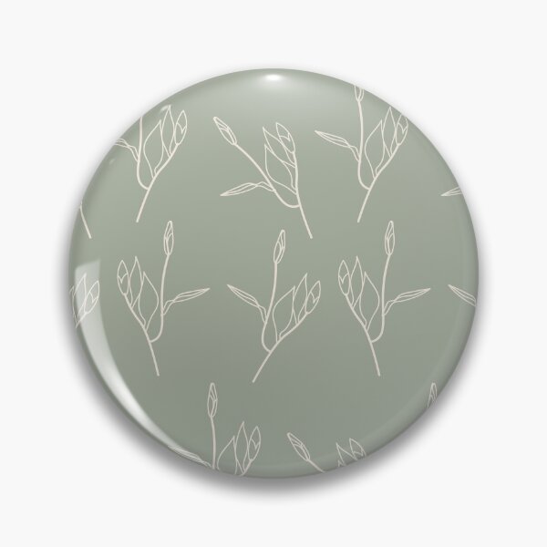 Item preview, Line Art Flowers Sage Green Pattern designed and sold by technicolorable_art.