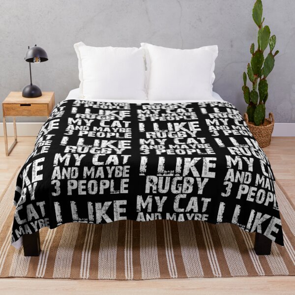 Item preview, I Like Rugby My Cat And Maybe Three People Funny Cat Lovers designed and sold by Akmloza.