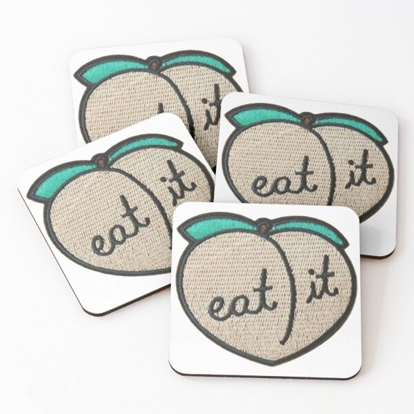 Item preview, Eat It Peach Sticker designed and sold by designolo.