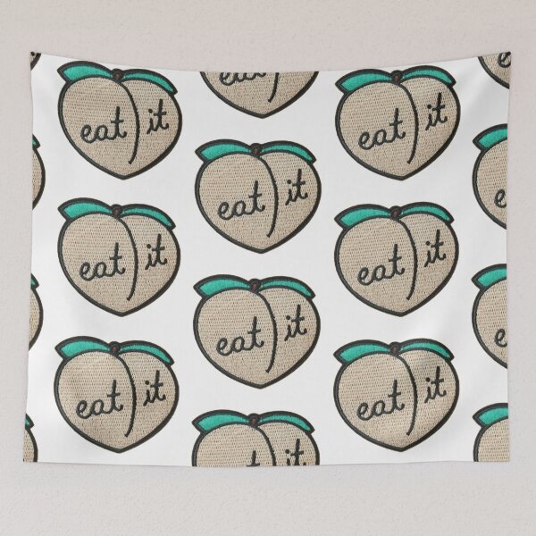 Item preview, Eat It Peach Sticker designed and sold by designolo.