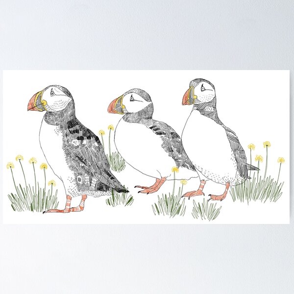 Item preview, Puffins designed and sold by WildDot.