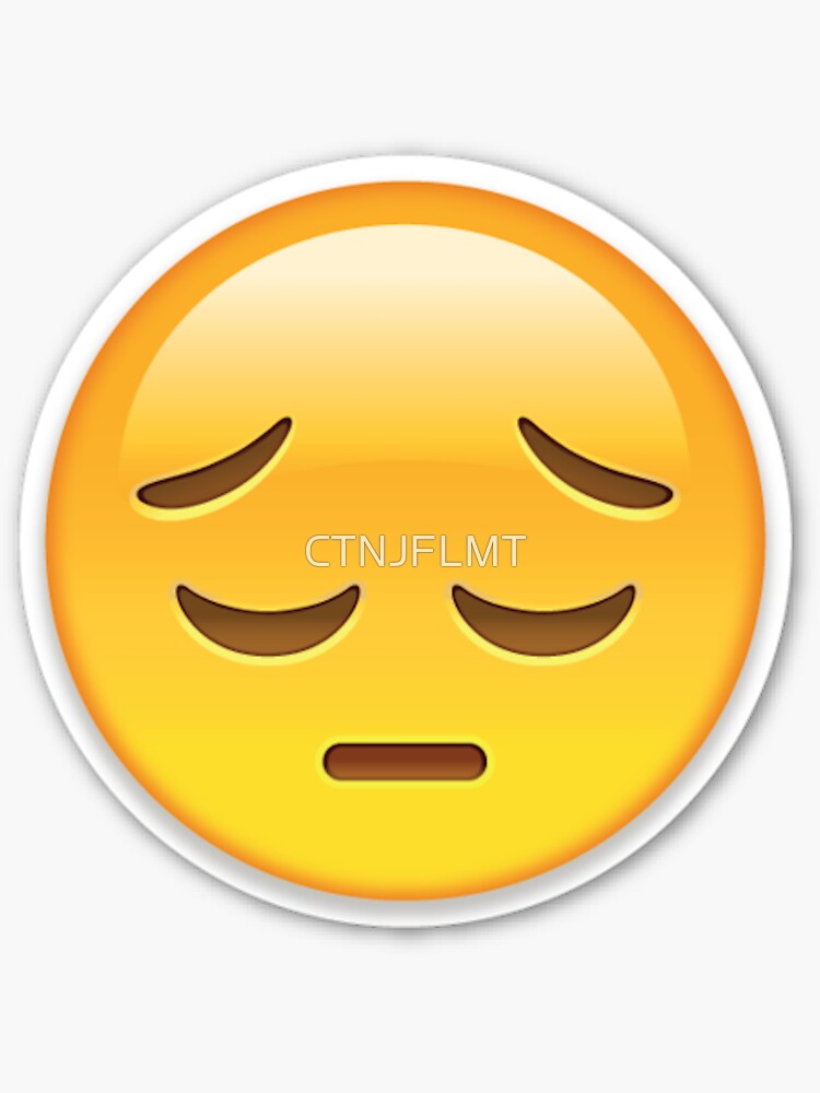 Pegatina «Emoji triste» de CTNJFLMT | Redbubble