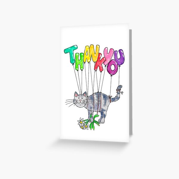 Thank you cat  Greeting Card