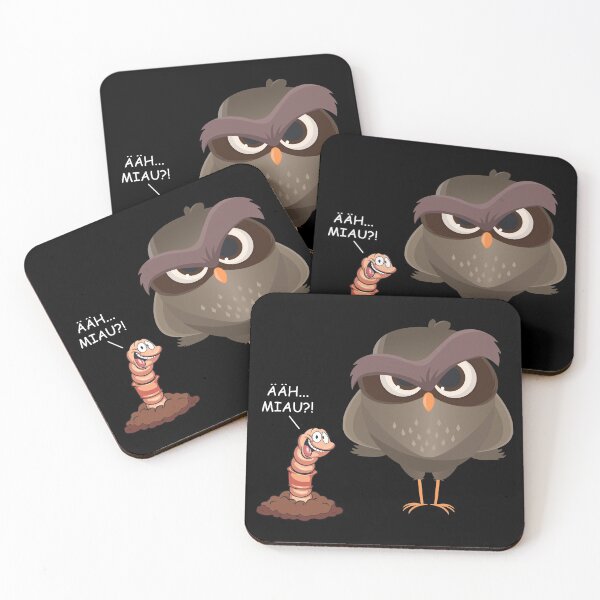 Item preview, Uh meow ?! Funny bird and worm gift designed and sold by blikonie.