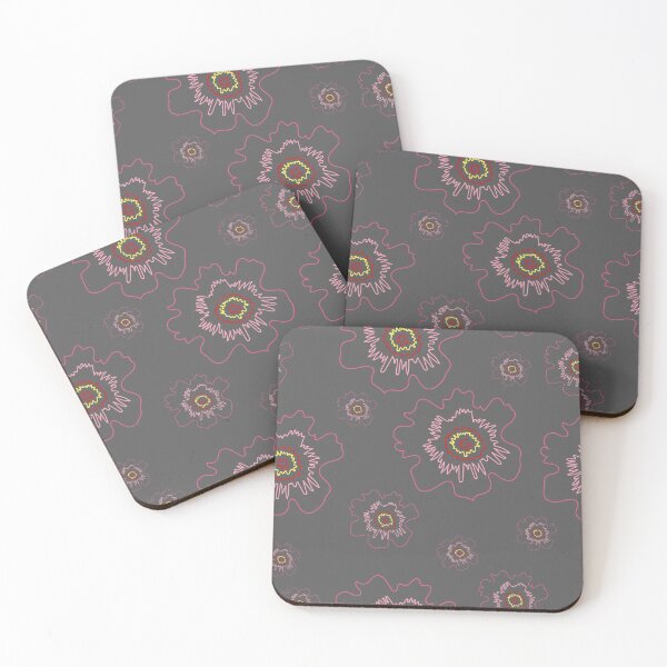 Item preview, Floral seamless print on dark grey background designed and sold by Nataliia Zhekova.