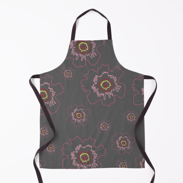 Item preview, Floral seamless print on dark grey background designed and sold by Nataliia Zhekova.