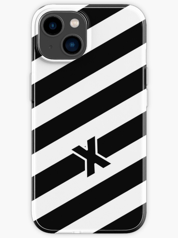 Black and White Monogram Tough iPhone Case