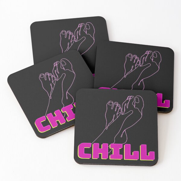 Item preview, Good Vibes, Chill, Fun, Playful, Text And Feet Design nr 2, motivationalquotes designed and sold by Adri Barnard.