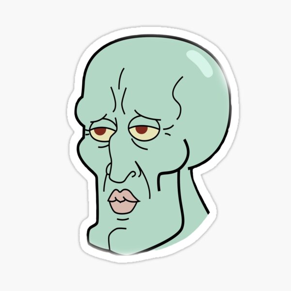 Handsome Squidward Stickers | Redbubble