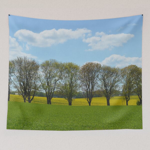 Item preview, yellow fields, trees, green meadows, blue sky designed and sold by moonaliara.