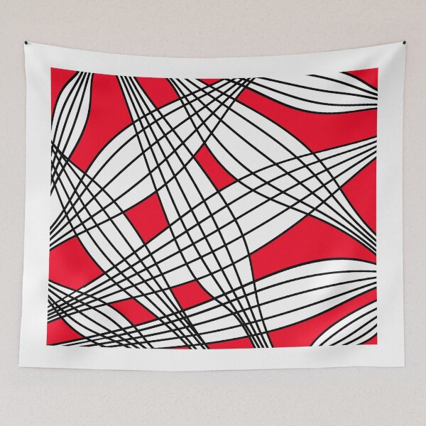 Item preview, Abstract pattern - red, white and black. designed and sold by K.S ART.