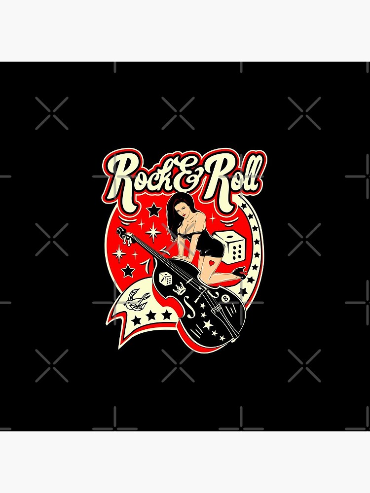 Rockabilly Pin Up Girl Vintage Rockers Retro Rock and Roll Pin for Sale by  MemphisCenter