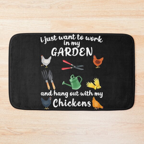 Item preview, Womens I Just Want To Work In My Garden And Hang Out Chicken T-Shirt designed and sold by Lukifo-Glacier.