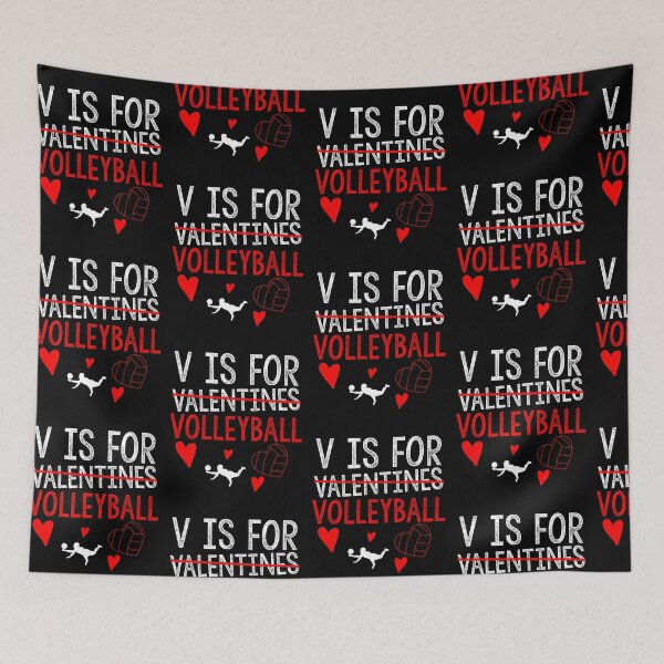 Item preview, V Is For Volleyball Funny Valentines Day Sport Lovers Hearts Single Awareness day designed and sold by Akmloza.