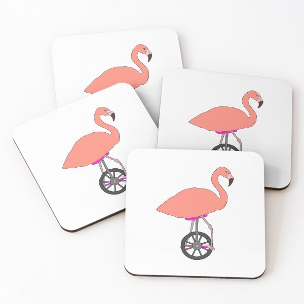 Item preview, Flamingo on a unicycle designed and sold by Lovethatsticks.