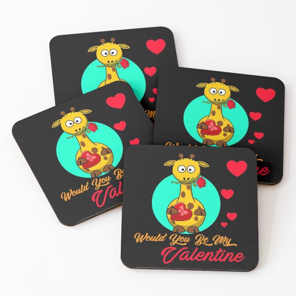 Item preview, Would You Be My Valentine Giraffe  designed and sold by Animal Gifts For Animal Lovers.