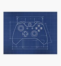 XBOX One Controller Blueprint Photographic Print