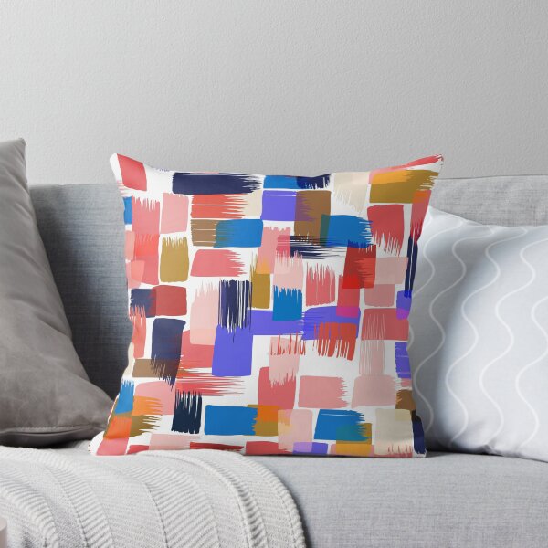 Item preview, Patchwork of paint strokes in pink designed and sold by appleyards.