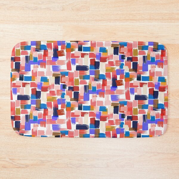 Item preview, Patchwork of paint strokes in pink designed and sold by appleyards.