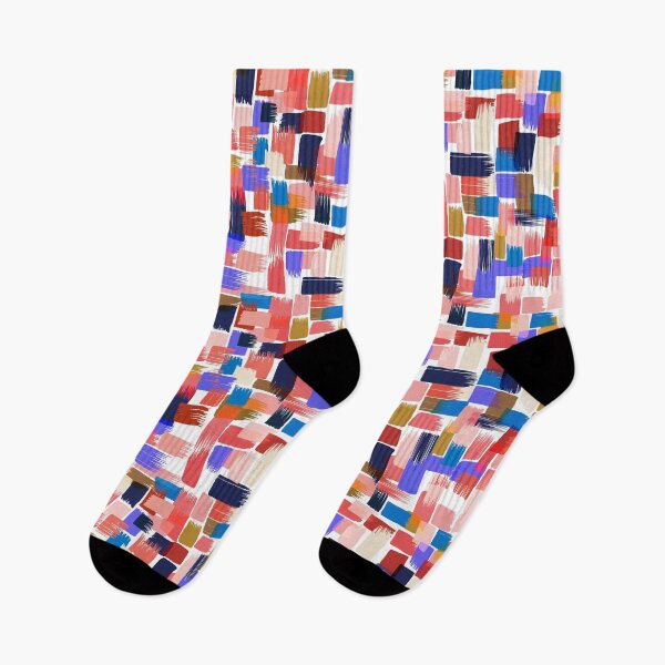Item preview, Patchwork of paint strokes in pink designed and sold by appleyards.