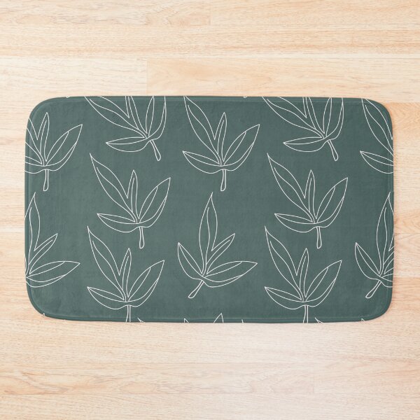 Item preview, Minimal Line Art Leaf Pattern Green designed and sold by technicolorable_art.