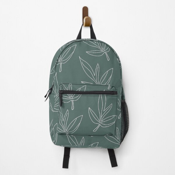 Item preview, Minimal Line Art Leaf Pattern Green designed and sold by technicolorable_art.
