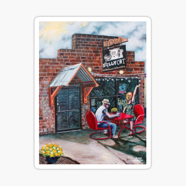 'SMELLY CAT COFFEEHOUSE' Sticker