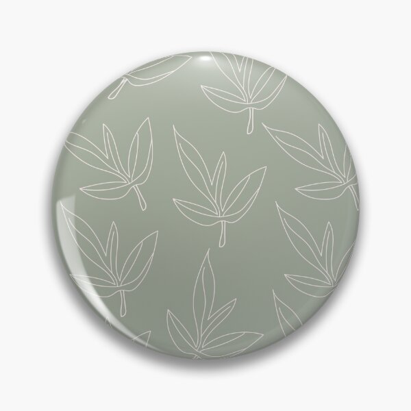 Item preview, Minimal Line Art Leaf Pattern Sage Green designed and sold by technicolorable_art.